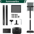 Mutualsign 3Pcs Heavy Duty Pedestal Sign Holder for Display, 8.5 x 11 inches Adjustable Floor Standing Sign Holder with Weighted Base ,Sign Stand for Indoor/Outdoor Advertising，Black