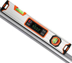 eOUTIL 15.7-Inch Digital Torpedo Level & Angle Finder – IP54 Waterproof Inclinometer with Backlit LCD, V-Groove Magnetic Base, 0.1° Accuracy – for Construction, Woodworking, Metalworking（Orange)