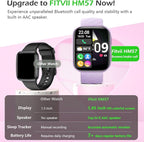FITVII Health & Fitness Tracker (Answer/Make Calls), Smart Watch with 24/7 Heart Rate and Blood Pressure, Sleep Tracking, Blood Oxygen Monitor, 120+ Sport Modes Activity Tracker for Women Men