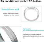 Knob Cover for F150 AC Climate Control Switch/Trailer/4WD/VOL/Tune Button Interior Center Console Trim Accessories Compatible with Ford F150 XLT 2016 2017 2018 2019 (Silver 6 Pcs)