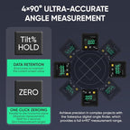 Saker Digital Angle Finder Protractor Tool,Precision Angle Measuring Tool, 360° Digital Protractor with Magnetic Back, High-Visibility LCD Screen for Woodworking, Metalworking & Masonry (1 pack)