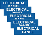 All Quality Basic Electrical Panel Sign - Fire Regulation Safety Compliance Sign - Blue - Medium (5 Pack)