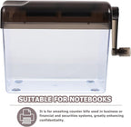 ifundom Manual Paper Shredder Small Desktop Handheld Wear-Resistant Shredder for Home Office Use A6 Size Gray