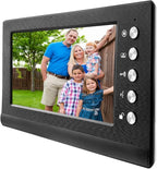 toncont Video Doorbell Intercom System, 7" Monitor Video Door Phone Kits, Wired Video Door Entry System, IR Night Vision Door Camera, Unlock, Dual-Way Intercom Outdoor Indoor for Home Villa (Black)