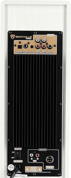 Rockville TM80W Powered Home Theater Tower Speaker System, White, 800W, 8" Subwoofers, Bluetooth, USB/SD Playback, FM Radio, Remote Control, Karaoke Ready, Perfect for Home Entertainment