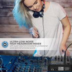 Pyle Professional Audio Mixer Sound Board Console System- Interface 4 Channel Digital USB Bluetooth MP3 Computer Input 48V Phantom Power Stereo DJ Studio Streaming FX 16-Bit DSP Processor- PMXU43BT.5