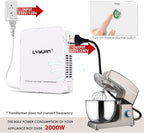 LVYUAN 2000W Voltage Transformer Step Up/Down Converter, 110V/120V to 220V/240V, Circuit Breaker Protection, 3 Year Warranty