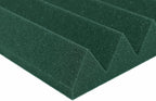 Foam Factory Inc 24 Pack Color Acoustic Foam Panel Studio Soundproofing Wedge Wall Tiles 12” X 12” X 2” (Forest Green)