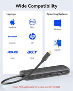 Selore Docking Station for MacBook Pro Air,10 in 1 Dual HDMI Adapter for Mac Pro Air,USB C Hub for MacBook Docking Station Dual Monitor with 2 HDMI,Ethernet,PD,USB C,2 USB A,SD/TF for M1 M2