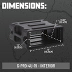 Gator Cases Pro Series Rotationally Molded 4U Rack Case with Standard 19" Depth, Made in USA (G-PRO-4U-19)