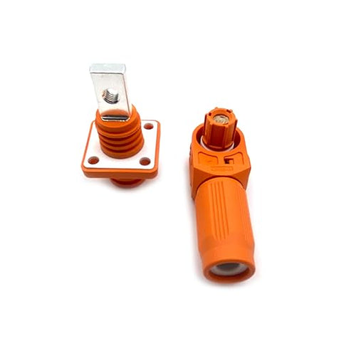 150A-200A 1500V Battery Energy Storage Connector, 35-50mm² High Current Connectors Quick Plug Terminal Orange Right Angle Plug and Socket IP67 Waterproof Power Adapter Threaded Wiring