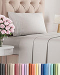 Twin XL Size 3 Piece Sheet Set - Comfy Breathable & Cooling Bed Sheets Set - Hotel Luxury Bedding for Women, Men, Kids, Teens, Boys & Girls - Deep Pockets, Soft, Wrinkle Free - Oeko-Tex - French Grey