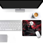 Red Trees, Mountains, and Moon Square Mouse pad, Texture, Waterproof, Anti Slip Rubber Base, Computer Mouse pad, Laptop Mouse pad