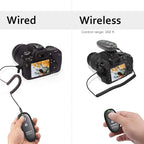 Camera Remote Control Wireless Shutter for Canon EOS RP, R6, ROS RP, Rebel T6, T7, T5, T3, SL2, 5D Mark II, 5d Mark iii, 5d Mark iv, 6D Mark II, 7d Mark ii, 7D Series, 5D Series; for Fujifilm X-T3