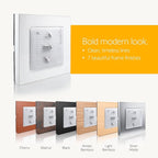 Somfy Smoove 1 RTS Pure - 1-Channel Wall Mount Switch for RTS Motorized Shades, Curtains, and Blinds - Mounts Easily to Wall or Surface - Easy to Install, No Electrician Needed - #1811533
