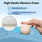 YIWEI Ergonomic Mouse Pad with Massage Design Wrist Rest, Comfortable Office Mousepad with Memory Foam Wrist Support and Non-Slip PU Base for Carpal Tunnel Relief, Mouse Pads for Home, Game (Blue)