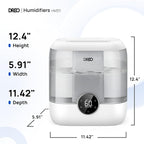 DREO 6L Top Fill Humidifiers for Bedroom, 60H Runtime 28 dB Quiet Supersized Cool Mist Air Humidifiers for Large Room, Baby Nursery, Plant, Indoor, Night Light, Easy to Clean, Precise Humidity Control