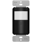 TOPGREENER PIR Motion Sensor Light Switch, Occupancy & Vacancy Motion Sensor Switch, 𝐎𝐩𝐞𝐫𝐚𝐛𝐥𝐞 𝐖𝐢𝐭𝐡𝐨𝐮𝐭 𝐆𝐫𝐨𝐮𝐧𝐝 𝐖𝐢𝐫𝐞, No Neutral Wire, Single Pole, TDOS5-HL-BK, Black