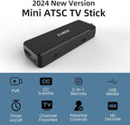 ZJBOX Digital Converter Box for TV,1080P ATSC tv Tuner Box with hdmi Output and 3RCA Cables Hidden Behind TV，with Power Adapter，2-in-1 Remote，TV Program Recording&Playback,USB Media Player