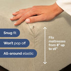Full XL Bed Sheet Set - 4 Piece Extra Long Extended Full XL Sheets - Soft, Breathable & Cooling - Fits 8" to 16" Mattress with Deep Pockets - 54" x 80" - Wrinkle and Fade Resistant - Heathered Beige