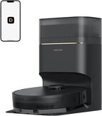 DREAME D20 Pro Plus Robot Vacuum, 13,000Pa Suction, DuoBrush for Pet Hair, Corner Cleaning, Self Emptying, LDS Navigation Laser Avoidance, Vacuum Mop, Hard Floors&Carpets (Black)