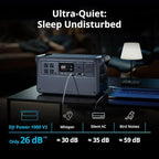 DJI Power 1000 V2 Portable Power Station, 1024Wh LFP Battery, Compact Size, 2600W Stable Output, 0-80% Recharge in 37 Mins, Electric Generator for Home, Camping, RVs, Off-Grid