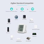 THIRDREALITY Zigbee Temperature and Humidity Sensor with Digital LCD Display, ZigBee Hub Required, App Records, Remote Monitoring and Smart Home Automation, AAA Batteries Included