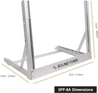 Sound Town 8U Aluminum 2-Post Desktop Open-Frame Rack, Angle Adjustable, for Audio/Video, Network Switches, Routers, Patch Panels (2PF-8A)