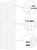 7RiversART Grid Wall Commercial Grade Gridwall Panels – Heavy Duty Grid Panel for Any Retail Display Wall Grid 2' Width x 6' Height, White (Pack of 3) Easily Portable