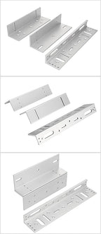 Electric Magnetic Lock with Z and L Bracket 280KG 600LBS Holding Force Electromagnet Lock 12V Fail Safe NC Mode Single Door for Access Control System