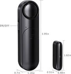 Window and Door Alarm When Opened (2 Pack) for Kids Safety/Home Security, Sliding Front Door Opening Sensor Alarms for Dementia, 120dB Burglar Alert, Ideal for Business, Garage, Apartment,House, Black