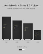 TIGERKING 17.6 Cu Ft Extra Large Home Security Safe – Touchscreen Lock, Heavy-Duty Steel Construction, Internal Compartment, Jewelry & Luxury Items, Ideal for Home or Office (Black, Classic Style)