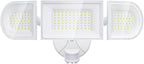 iMaihom 150W Motion Sensor Light Outdoor, 15000LM 6500K LED Security Floodlights, 3 Adjustable Head Motion Detection Light IP65 Waterproof for Yard Garage White 1pack