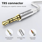 MOSWAG 3.5mm Audio Splitter - 2 Way Stereo Y Cable for iPhone, Samsung, PS4, Switch, Tablets, PC, Laptop, MP3