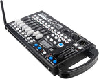 Battery DMX Controller Wireless with MIDI, DMX Board 512 Light Controller for Dj Lights, Dmx512 Lighting Console 192ch with Built-in Battery for Control Stage Light