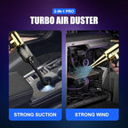 Compressed Air Duster - Barber Blower, Electric Duster, 3 Gear Mini Portable Jet Dry Air Blower, Cordless Vacuum Cleaner, for PC, Office,Salon, Fan, Laptop, Keyboard, Car (Gold)