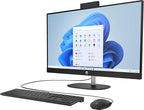 HP 27 FHD IPS AIO PC (Intel 12-Core Ultra 7 255U CPU, 32GB DDR5 RAM, 2TB NVMe SSD, Windows 11 Pro, HDMI, RJ45, WiFi 6 + BT 5.4, FHD Webcam, Wireless KB+Mouse) - All in One TouchScreen Business Desktop
