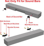 Pbxifge Soundbar Wall Mount Bracket for Vizio Soundbar, Speaker Wall Mounts for Surround Sound or Bookshelf Speakers, Wall Mounting Bracket Works with Most Speakers and Soundbars