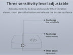 WENGART Zigbee Vibration Alarm Sensor,120dB Local Siren Shock Detector for Windows & Doors,3 Sensitivity Levels,Glass Break Sensor Works with SmartThings,Alexa & Home Assistant,Zigbee Hub Required