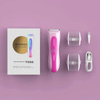 BAREWIZE Bikini Trimmer for Women, Electric Shaver for Women | LED Light, IPX7 Waterproof, USB-C Rechargeable, Ceramic Blade | Electric Razors for Women, Pubic Hair Trimmer Women (Petal Bonbon)