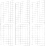 7RiversART Grid Wall Commercial Grade Gridwall Panels – Heavy Duty Grid Panel for Any Retail Display Wall Grid 2' Width x 6' Height, White (Pack of 3) Easily Portable