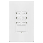 TG 30 Minute No Neutral Wire Countdown Timer Switch, 1-5-10-15-20-30 Min, for Bathroom Fans, Heaters, Lights, LED Indicator, 120VAC 800W, UL Listed, Screwless Wall Plate, White