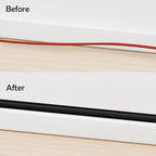 Rubber Bond TV Cord Hider Cable Protector - Strong Self Adhesive Wall Cord Cover Cable Hider - Low Profile Cable Management Wall Cord Concealer Cable Raceway