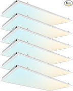 2x4 FT LED Light Flat Panel, 30-72W, 5 CCT 3K | 3.5k | 4K | 5K | 6.5K, Dimmable Recessed Drop Ceiling Lights, 3750/5000/6250/7500/9000 Lumen, Lay in Fixture for Commercial 120-277V, ETL DLC(6 Pack)