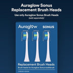 AURAGLOW Sonus Electric Toothbrush, 5 Cleaning Modes, 2 Brush Heads & Travel Case, 40,000 VPM Sonic Toothbrush & Wireless Charging, 30-Day Battery Life with Smart Timer, Black