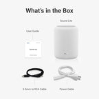 WiiM Sound Lite Smart Speaker, Hi‑Res 24‑bit/192 kHz, AI RoomFit™ Room Correction, 100W Peak, Wi‑Fi 6E/Bluetooth 5.3, Multi‑Room & Stereo Pairing, White