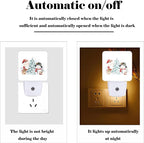 FSHVQKD Santa Claus and Snowman Night Light,Plug-in Nightlights Auto Sensor Night Lamp Dusk to Dawn Lamp Home Decor for Nursery Children Girls Boys