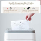 Effeluviate Heavy Duty Paper Shredder: 400 Sheets Auto Feed - Micro Cut P5 Security - Jam Proof Document Shred Machine - 13.2 Gallon Pullout Basket with Wheels for Home/Office/Commercial Use