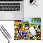 Dog Party Square Mouse pad, Texture, Waterproof, Anti Slip Rubber Base, Computer Mouse pad, Laptop Mouse pad