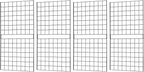 7RiversART Grid Wall Commercial Grade Gridwall Panels – Heavy Duty Grid Panel for Any Retail Display Wall Grid 2' Width x 4' Height, Black (Pack of 4) Easily Portable